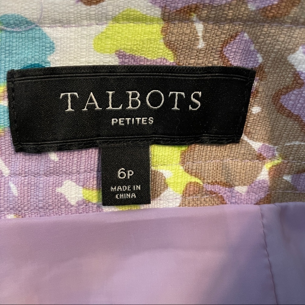Talbots Pastel Floral Print Skirt Career Wear Office - Picture 7 of 8